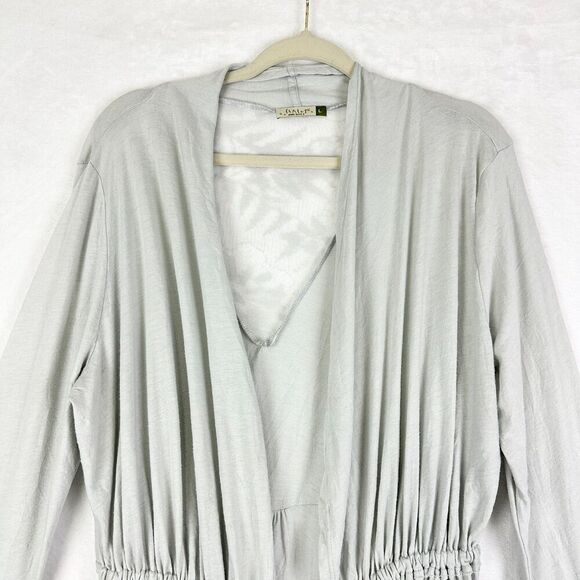 Chalet Lightweight Cardigan Jacket Size Large Lagenlook Cinch Tie Waist Pockets - Picture 4 of 8